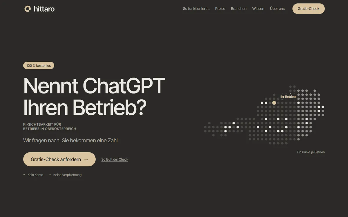 Startseite von hittaro.com